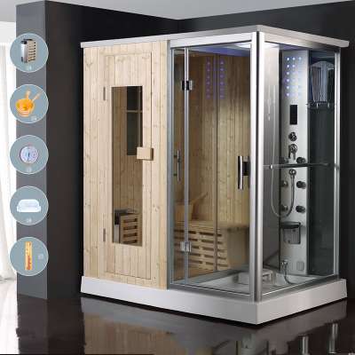 HS-SR013 wood steam shower sauna combos bath cabinet