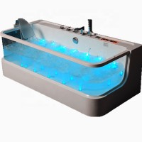 Luxury Transparent Glass Whirlpool Massage Soft Bathtubs