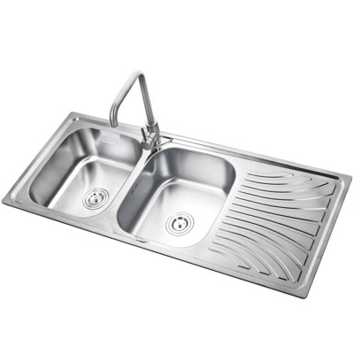 K-EBR12050 kitchen sink composite/ sink install/ double kitchen sink with drainboard