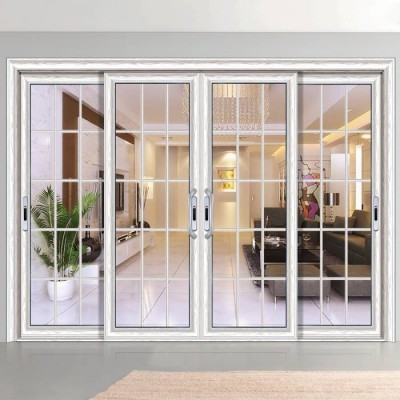 Hs-jy8105 China New Design White Metal Aluminium Frame Living Room Patio Glass Sliding Door