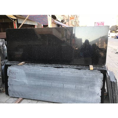 Indian Cheap Polished 12x24 60x60 Floor Price Matt Black Galaxy Granite Slab Tiles Price Manufacturing