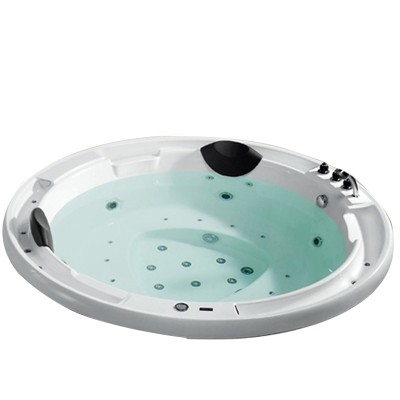 large size massage drop-in 2 person round massage bathtub in ce